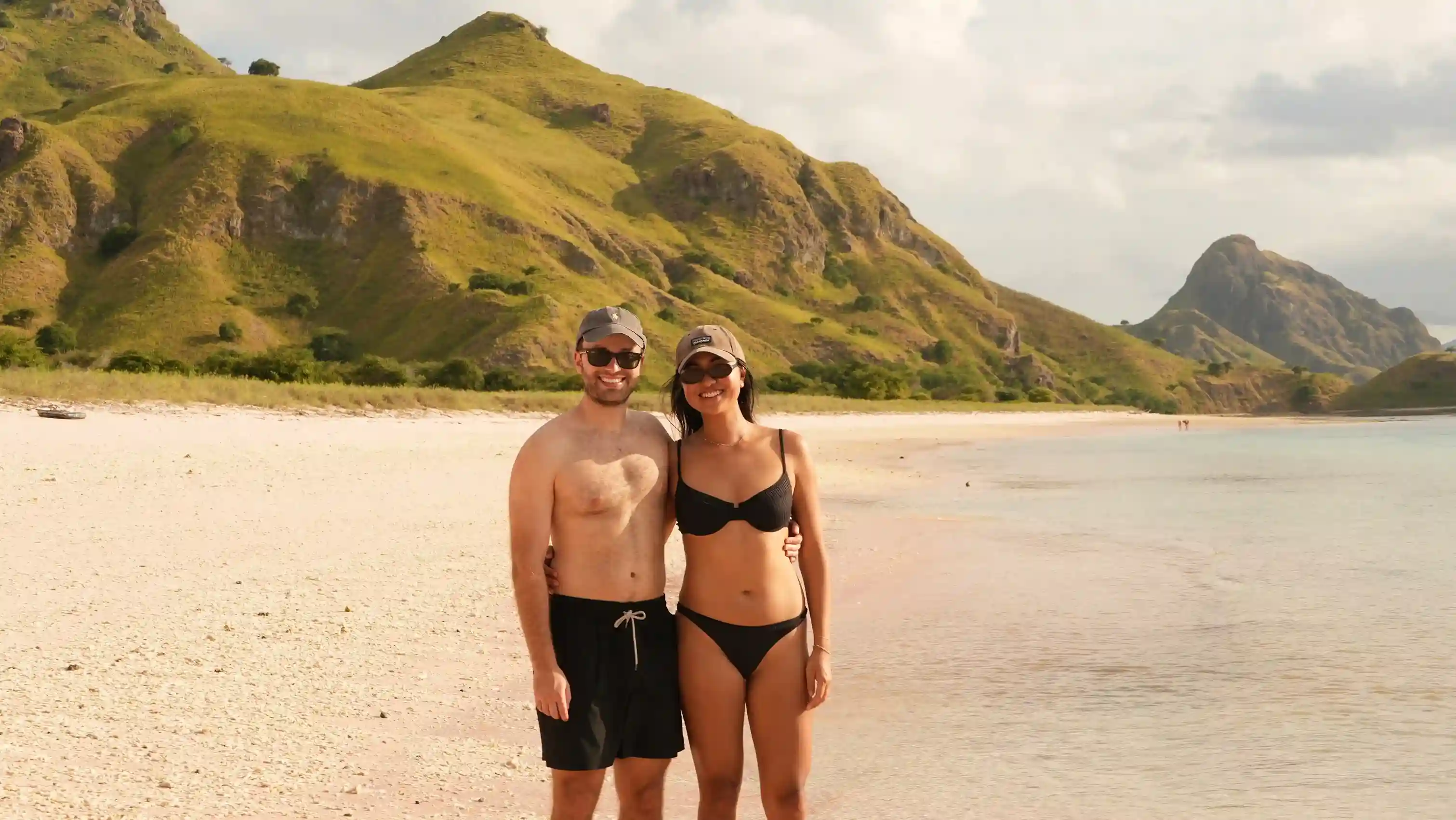 Visitors at Pink Beach, Komodo